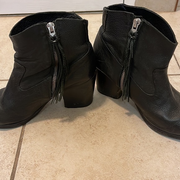 ALL SAINTS Leather fringe Boots size 39 - Picture 2 of 4